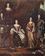 unknow artist, The Caroline envaldet Fellow XI and his family pa 1690- digits